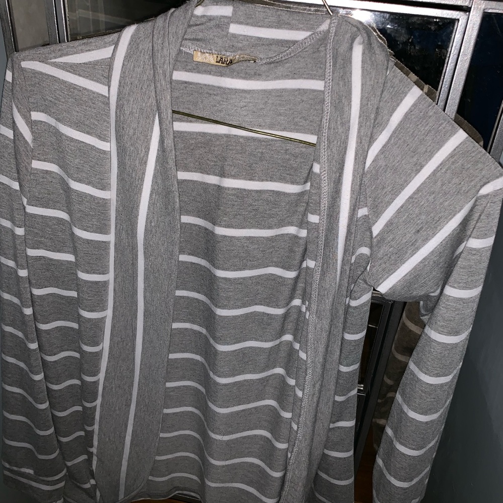 Gray cardigan